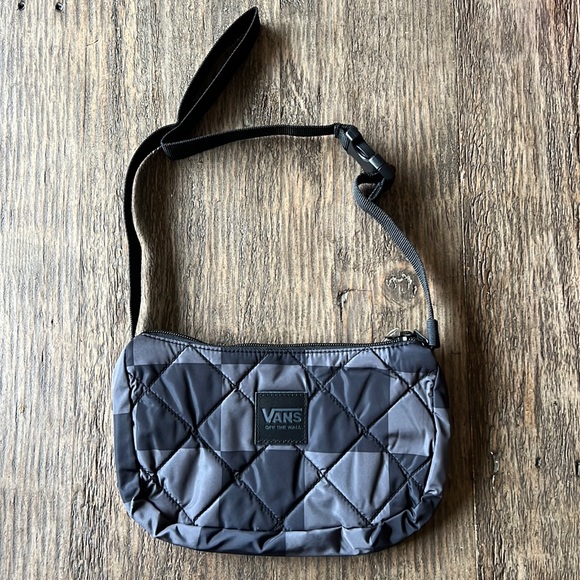 Vans Bags Vans Shorty Shoulder Purse Black Gray Checkered Mini Purse Nwt Poshmark